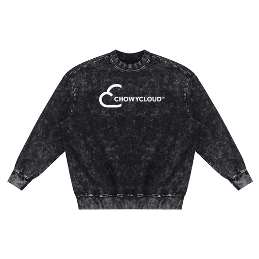 Snow Washed Hand-Frayed Sweatshirt