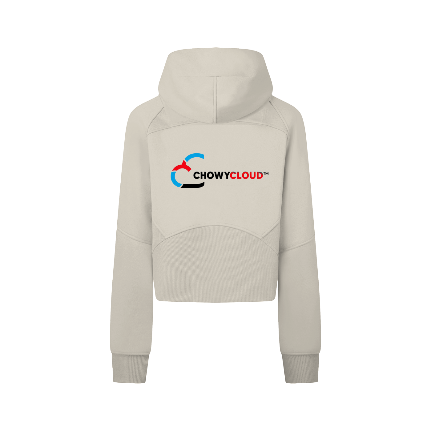 Cropped Zip-Through Hoodie