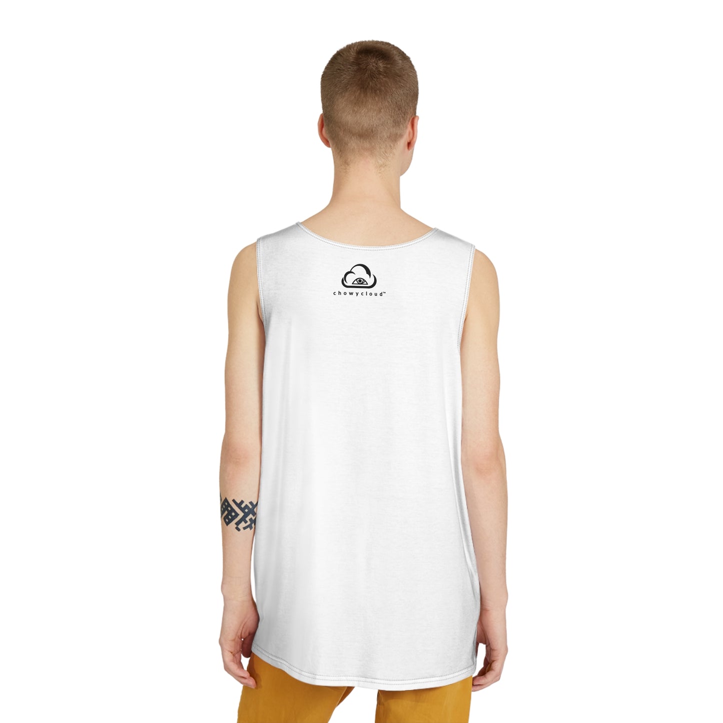 Minimal Logo Tank Top | Men's White Sleeveless Shirt