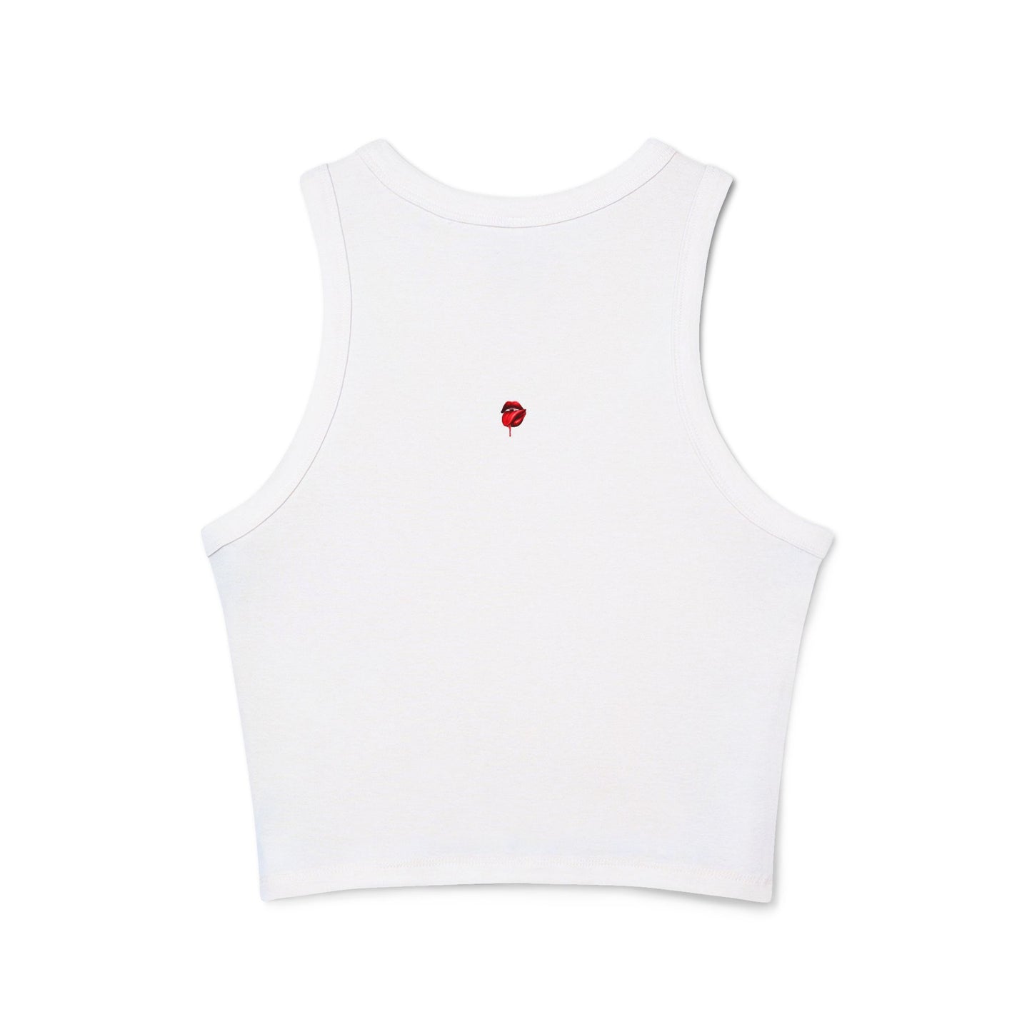 Chowycloud Logo with Rose Tank Top | Micro Rib Racerback