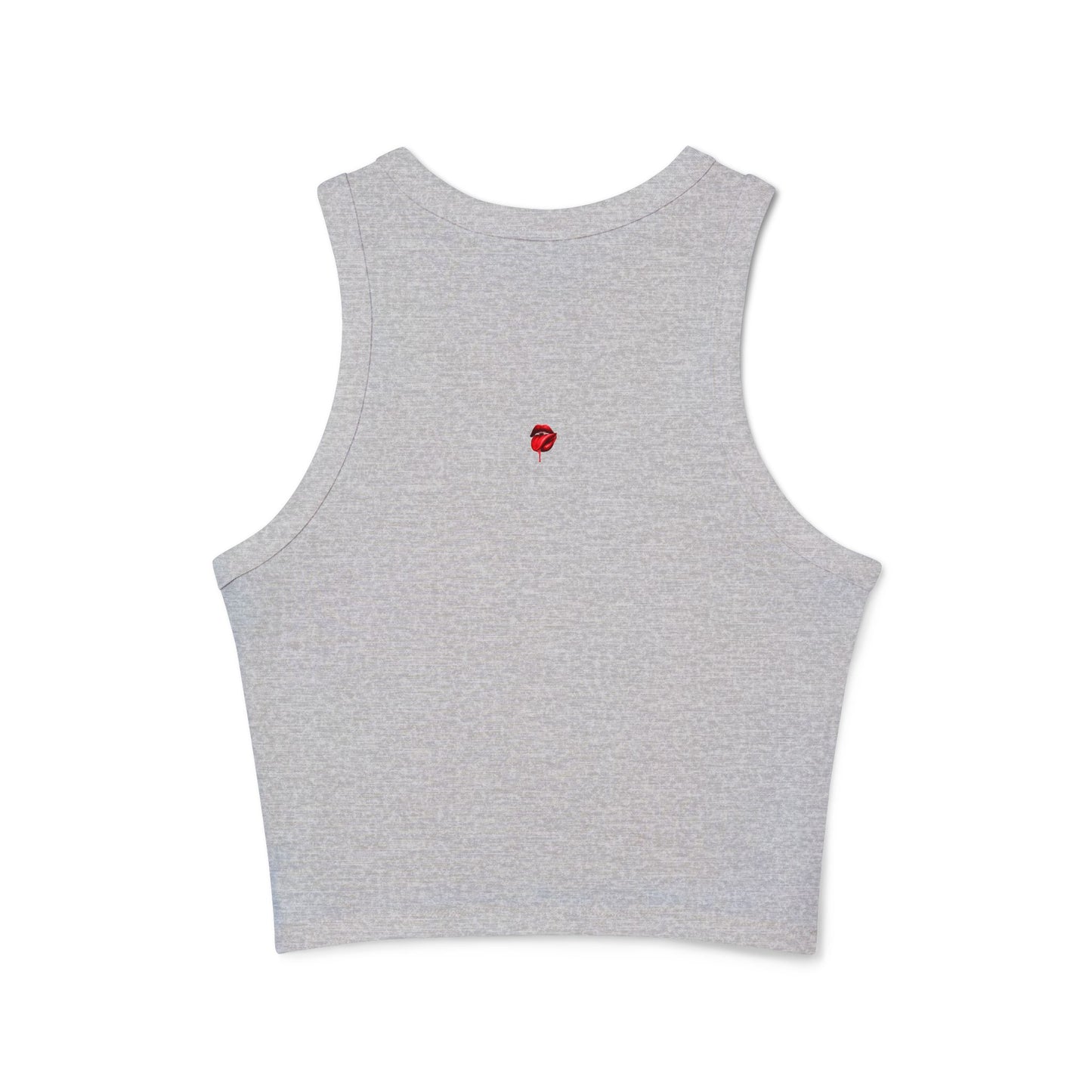 Chowycloud Logo with Rose Tank Top | Micro Rib Racerback