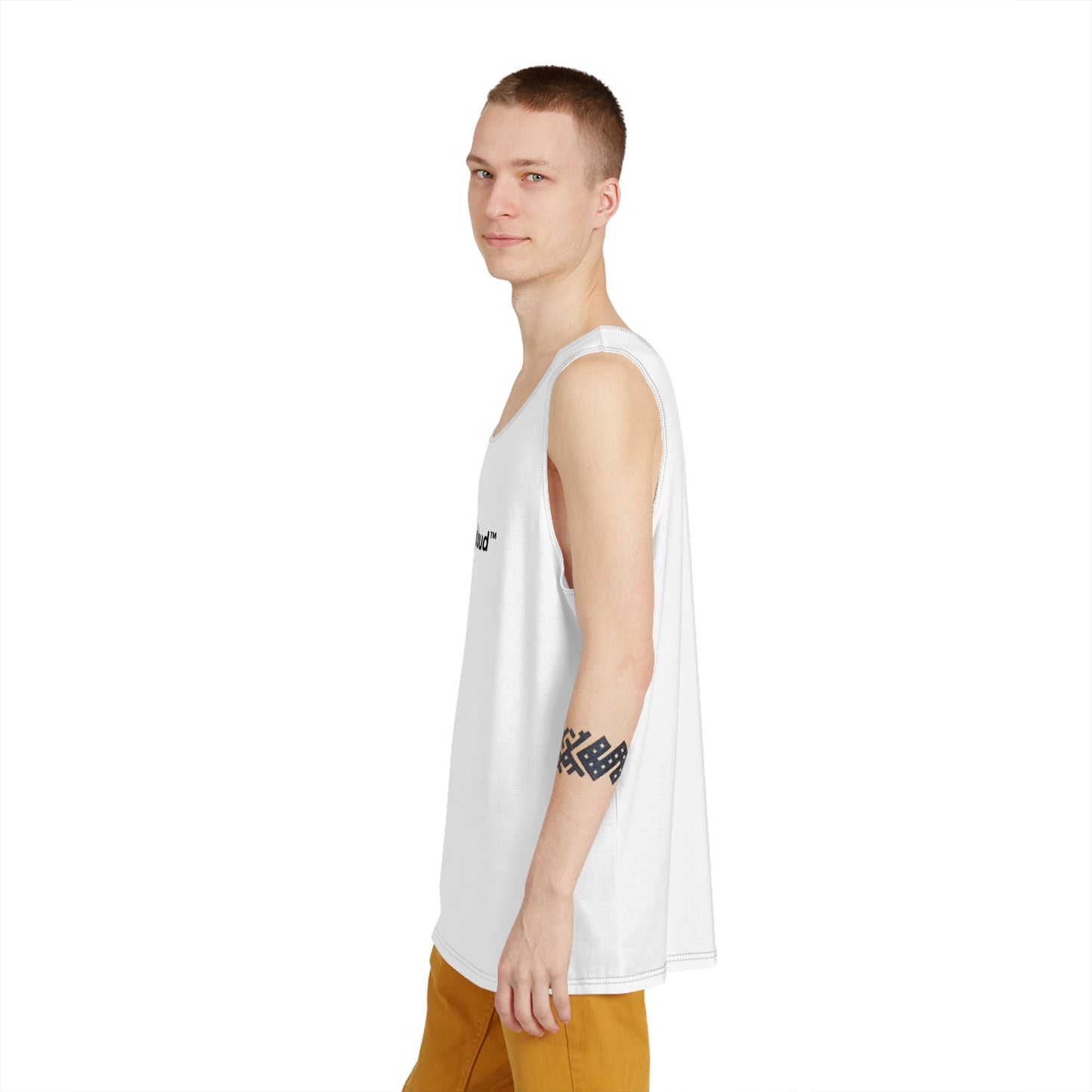 Minimal Logo Tank Top | Men's White Sleeveless Shirt