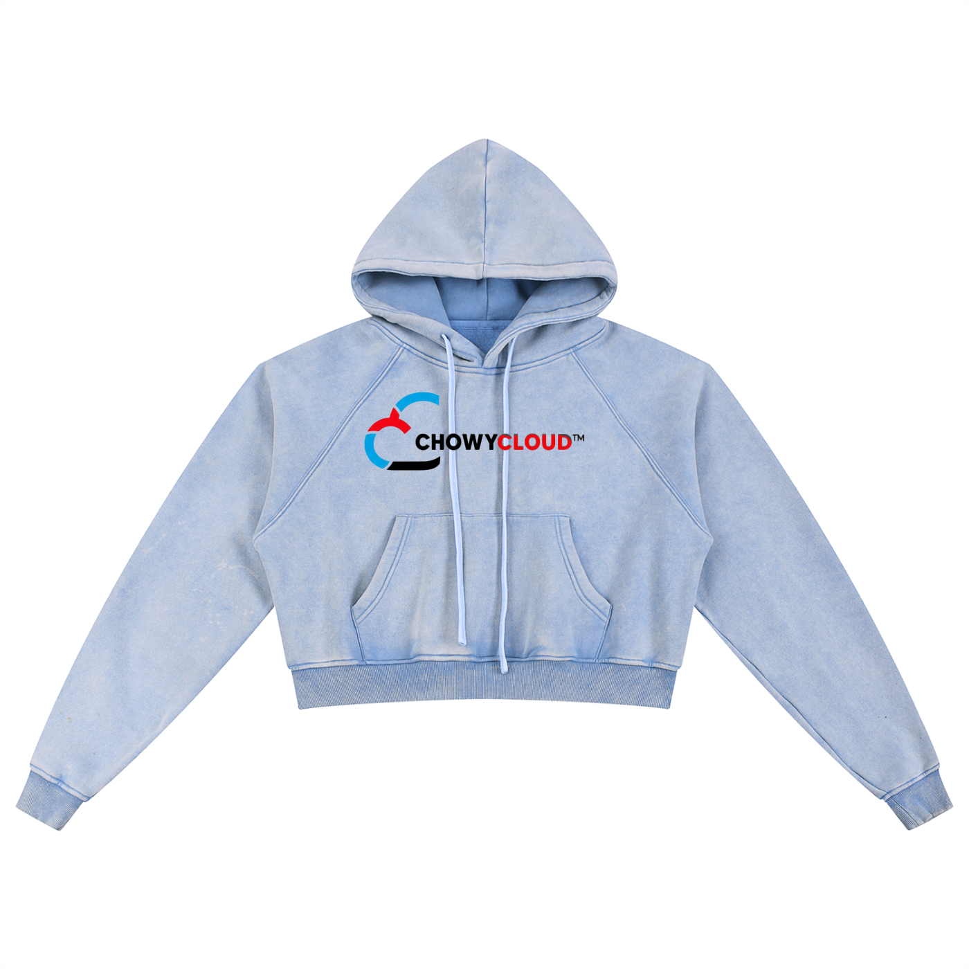 Snow Washed Cropped Hoodie