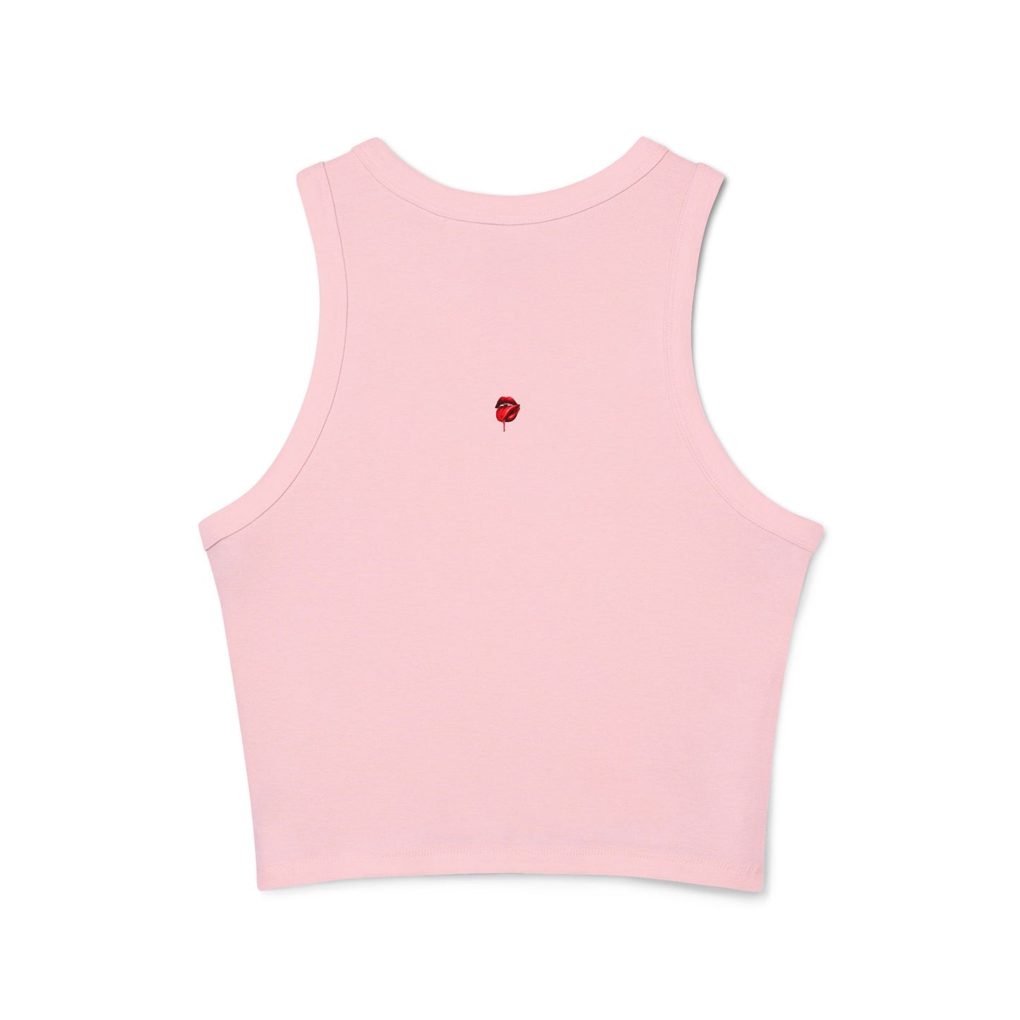 Chowycloud Logo with Rose Tank Top | Micro Rib Racerback